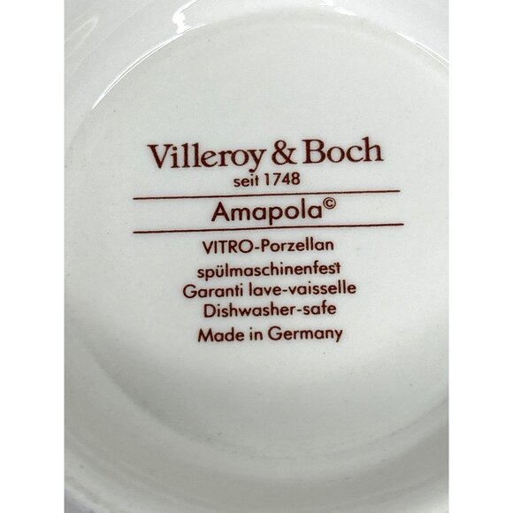 Villeroy & Boch Amapola Porcelain Serving Bowl Floral Design 7.5" Germany - Picture 3 of 6